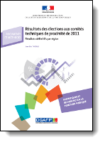 La couverture du document présentant les résultats des élections professionnelles aux comités techniques de proximité de 2011
