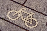 Marquage vélo sur le sol